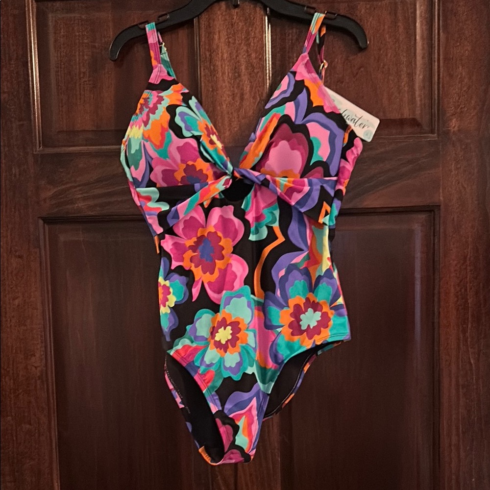 Colorful Floral One-Piece Swimsuit NWT